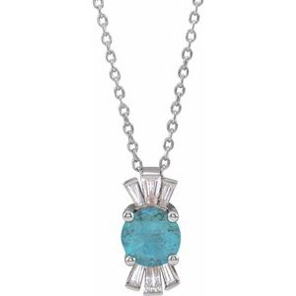 Charm your March-born girl with this beautiful gemstone pendant.
