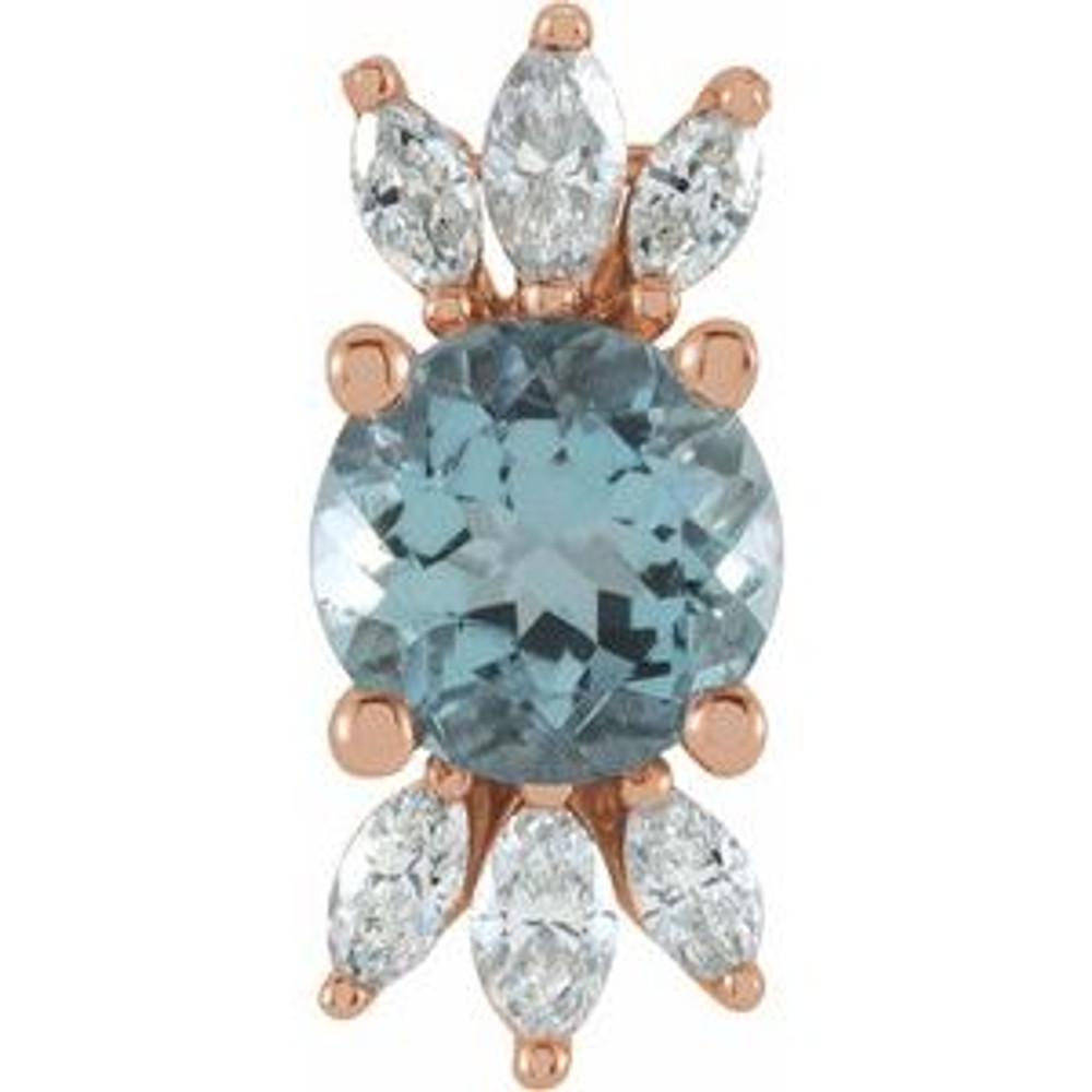 Charm your March-born girl with this beautiful gemstone pendant.