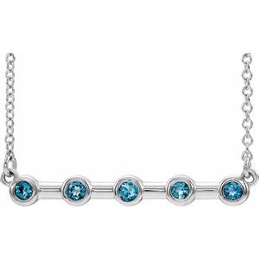 Charm your March-born girl with this beautiful gemstone pendant.