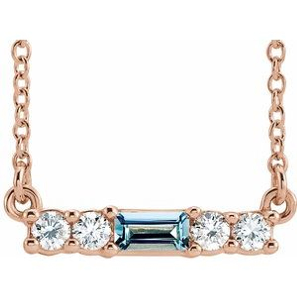 Charm your March-born girl with this beautiful gemstone pendant.
