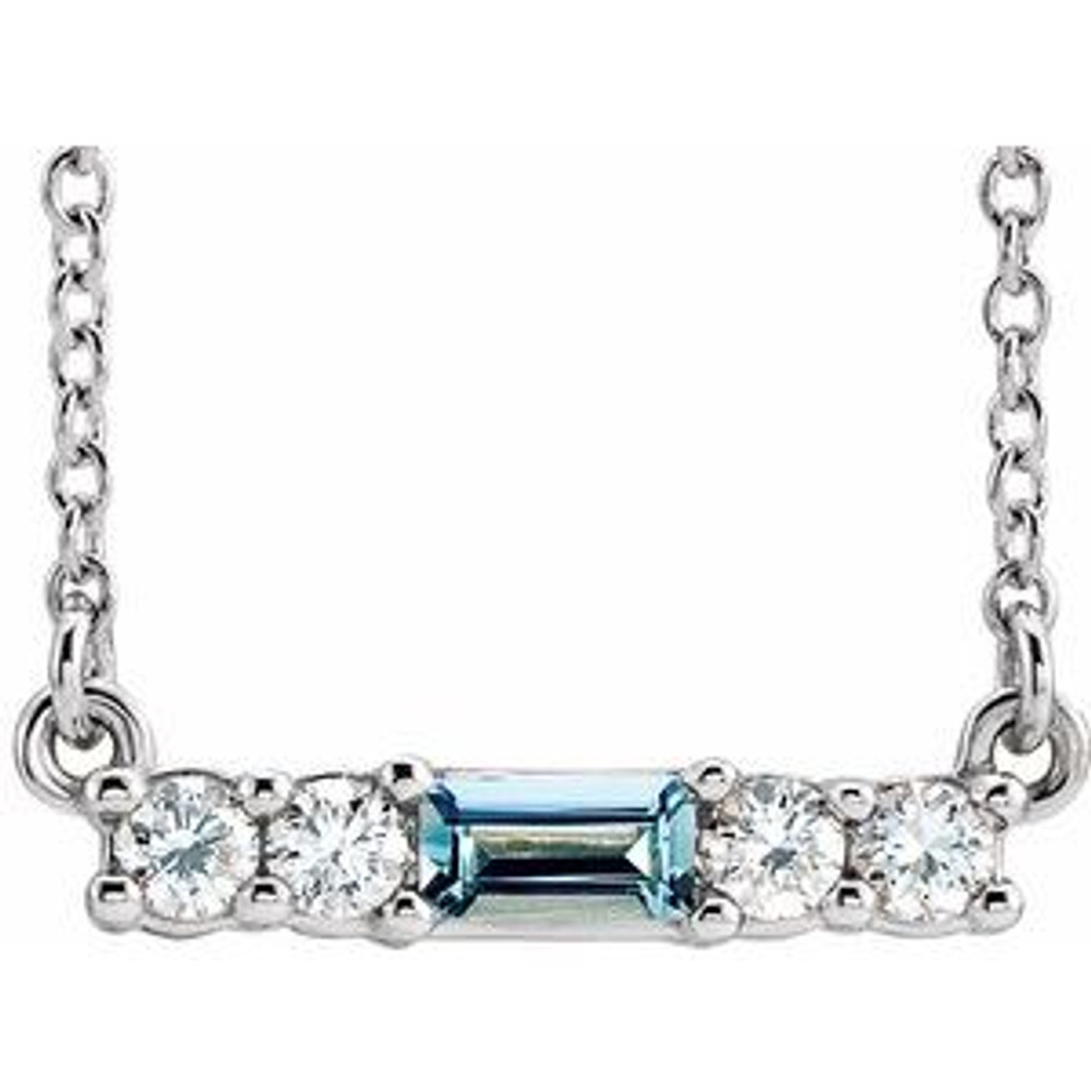 Charm your March-born girl with this beautiful gemstone pendant.