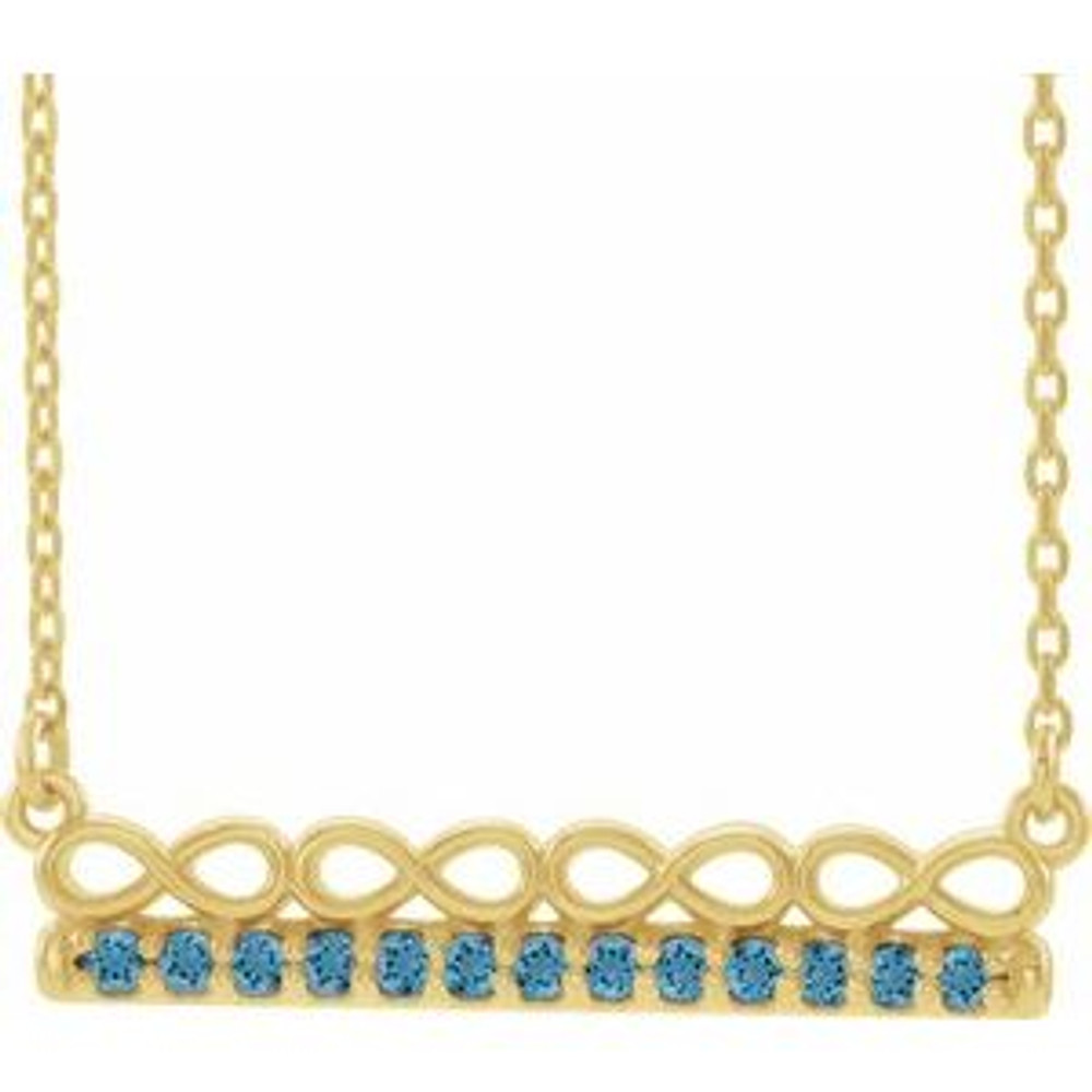 Charm your March-born girl with this beautiful gemstone pendant.