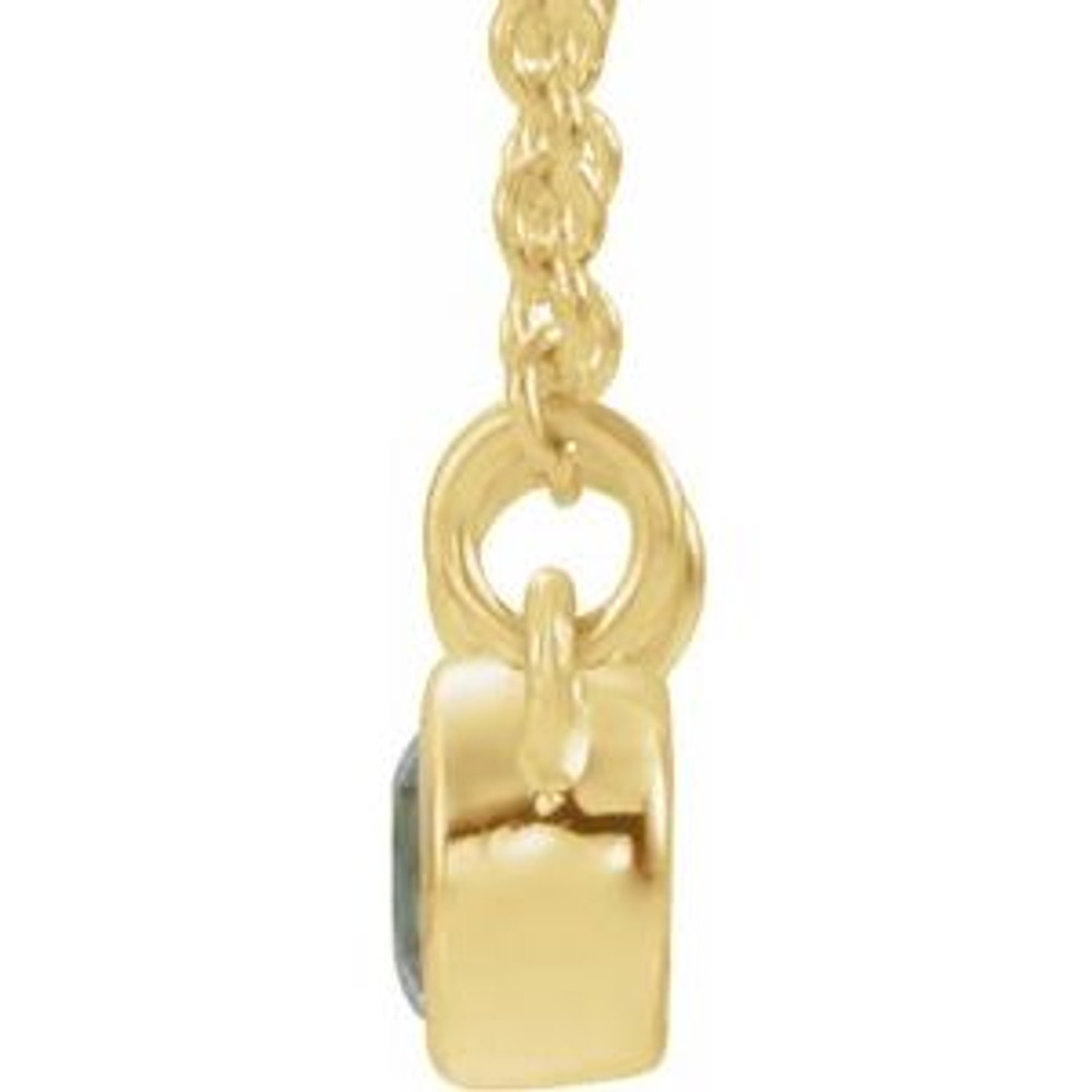 Charm your March-born girl with this beautiful gemstone pendant.