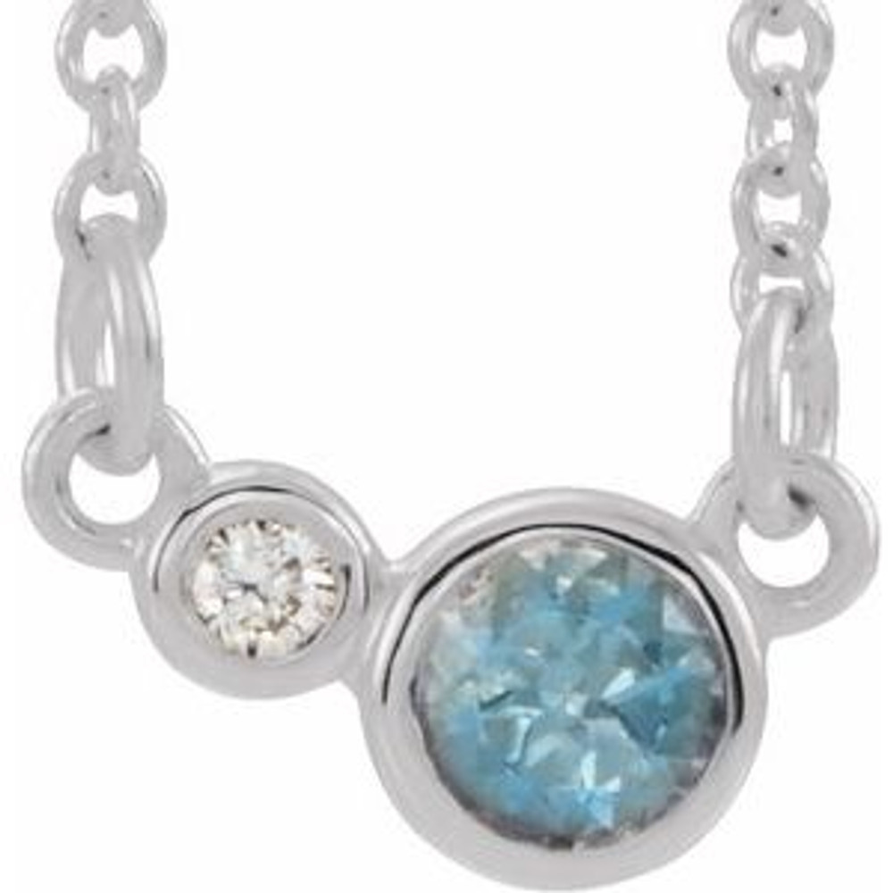 Charm your March-born girl with this beautiful gemstone pendant.