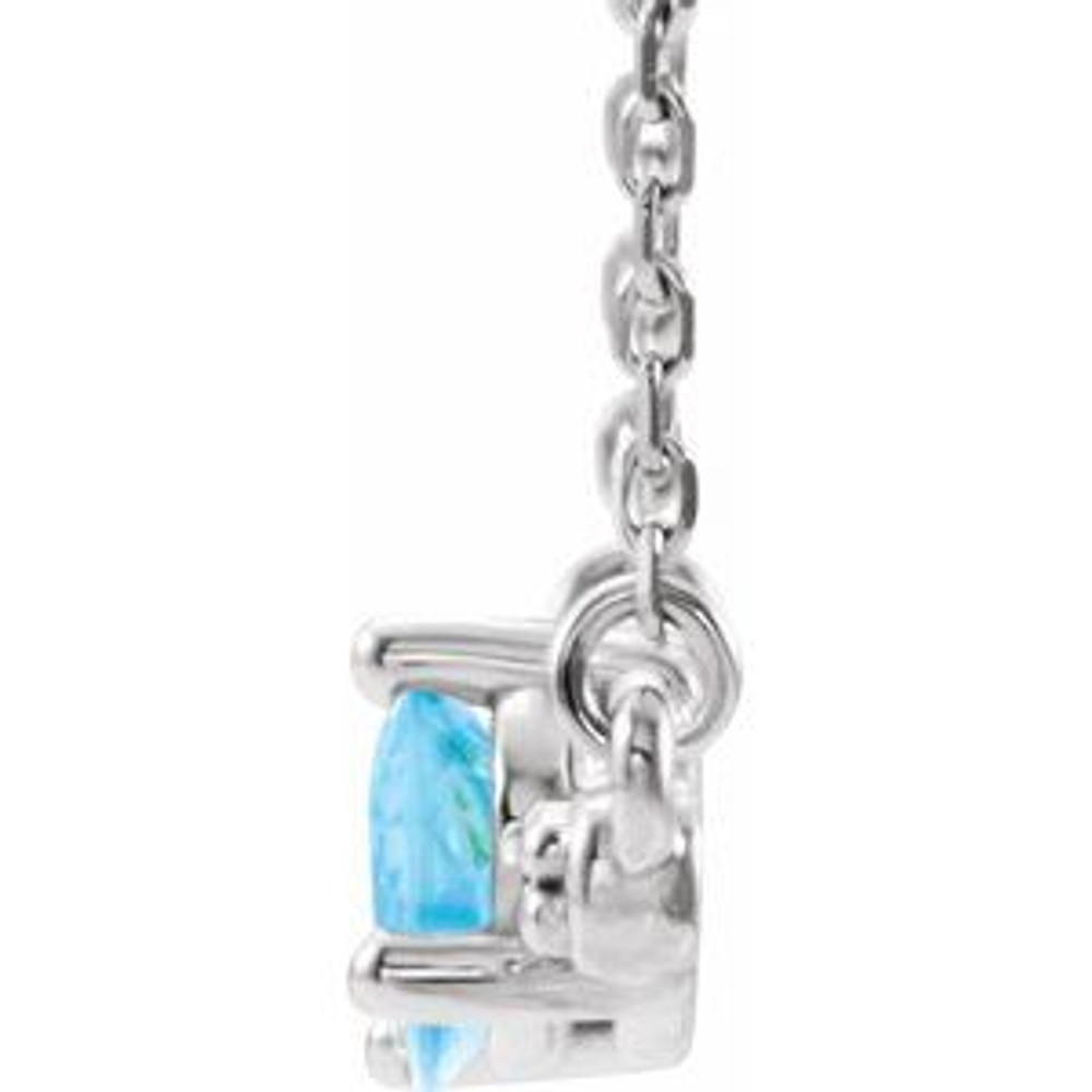 Charm your March-born girl with this beautiful gemstone pendant.