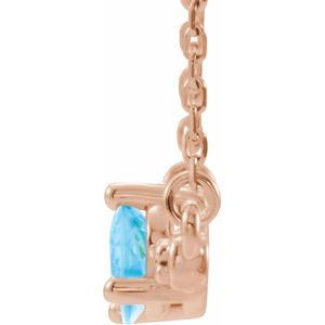 Charm your March-born girl with this beautiful gemstone pendant.