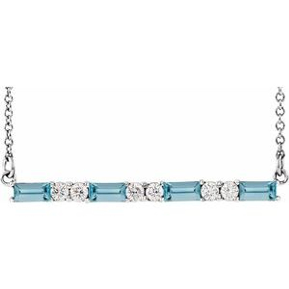 Charm your March-born girl with this beautiful gemstone pendant.