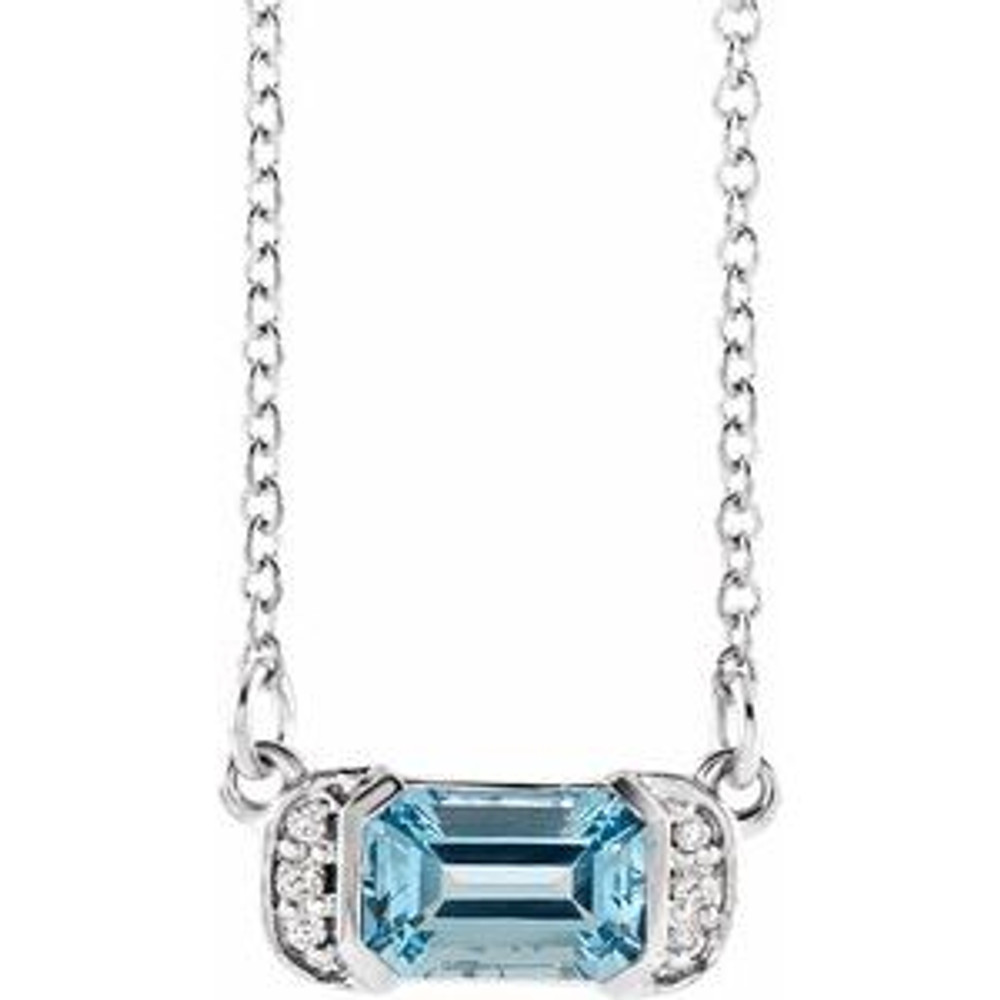 Charm your March-born girl with this beautiful gemstone pendant.
