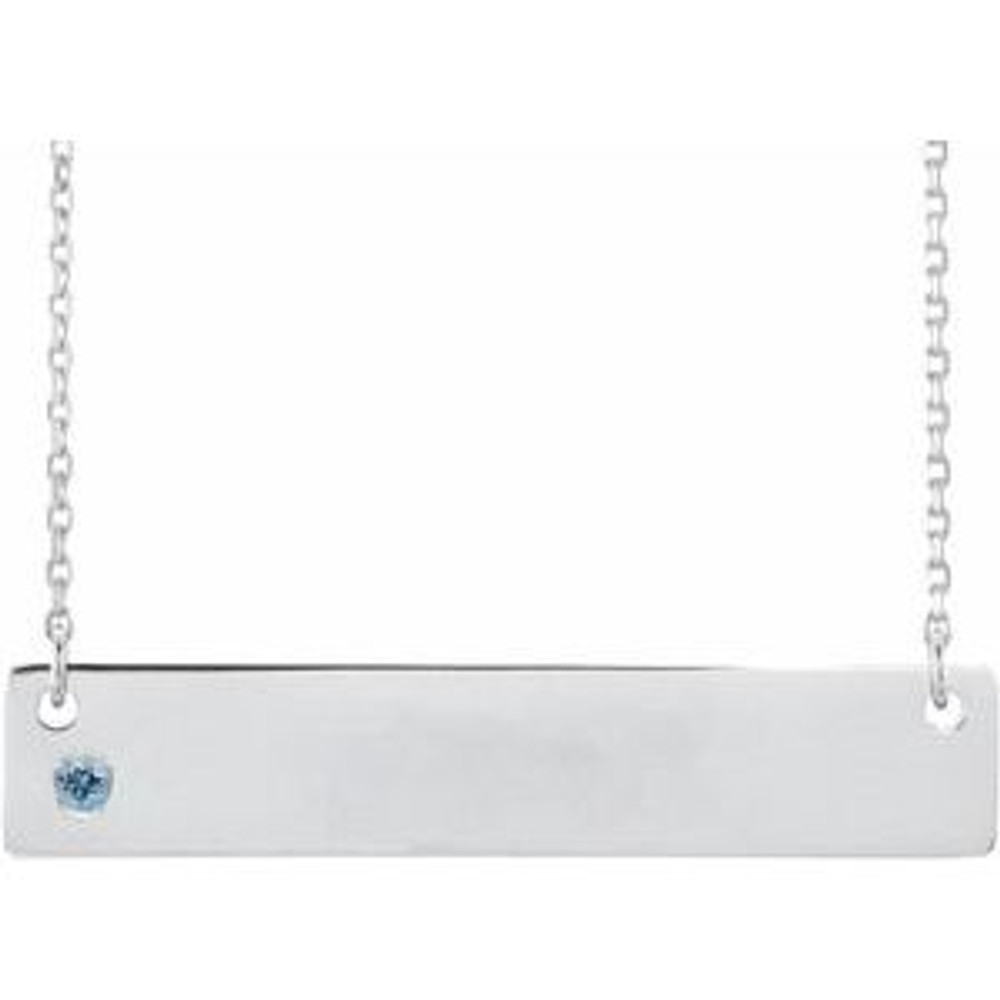 Charm your March-born girl with this beautiful gemstone pendant.