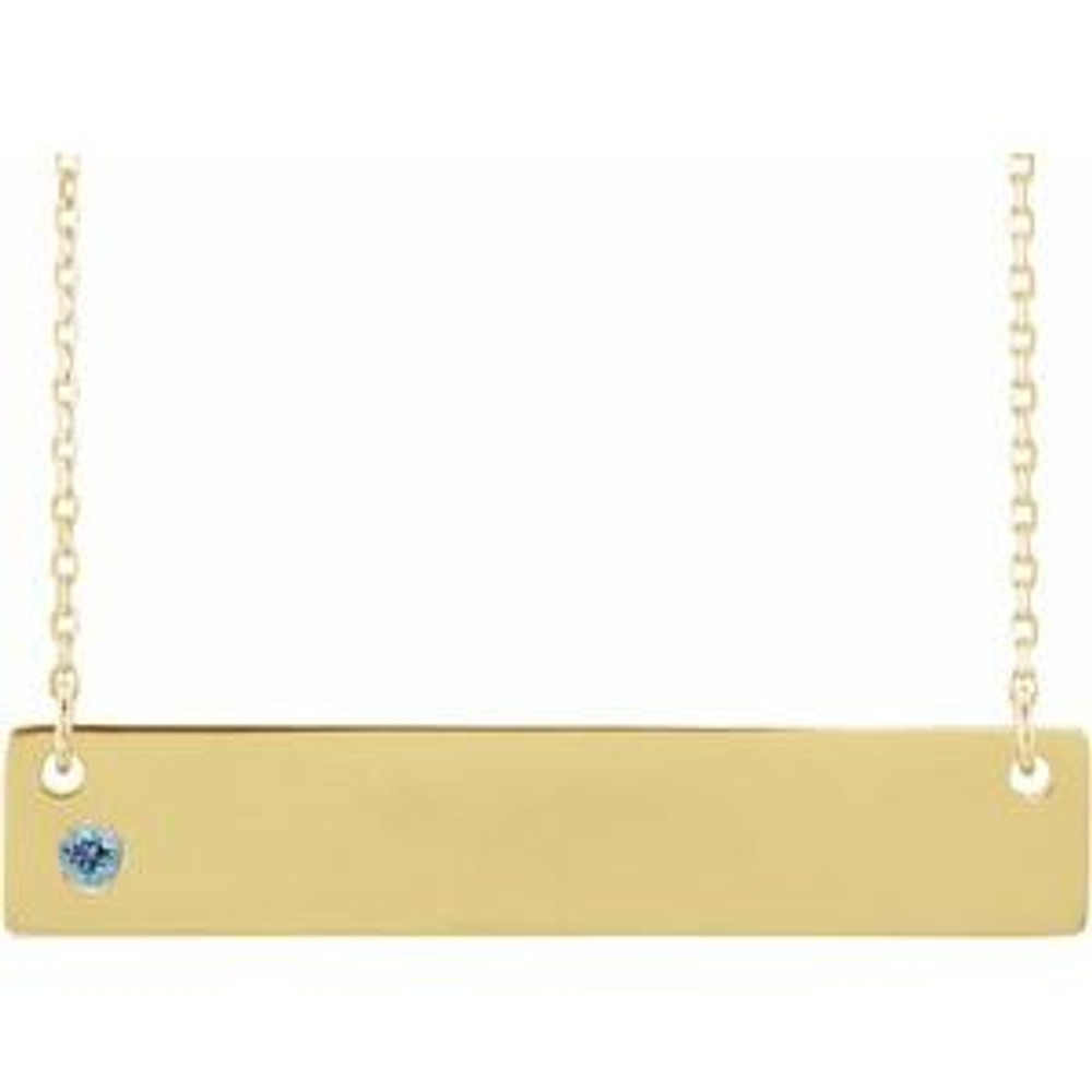 Charm your March-born girl with this beautiful gemstone pendant.