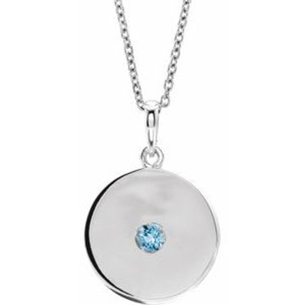 Charm your March-born girl with this beautiful gemstone pendant.
