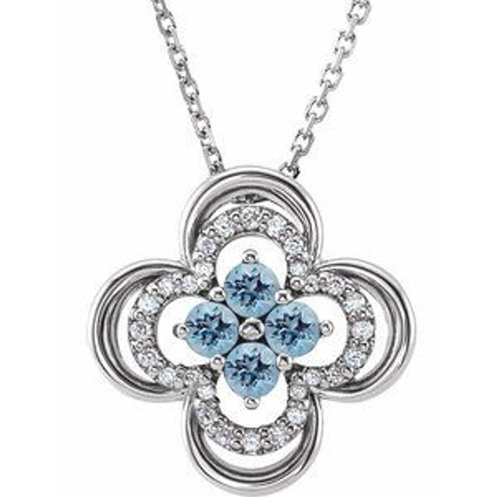 Charm your March-born girl with this beautiful gemstone pendant.
