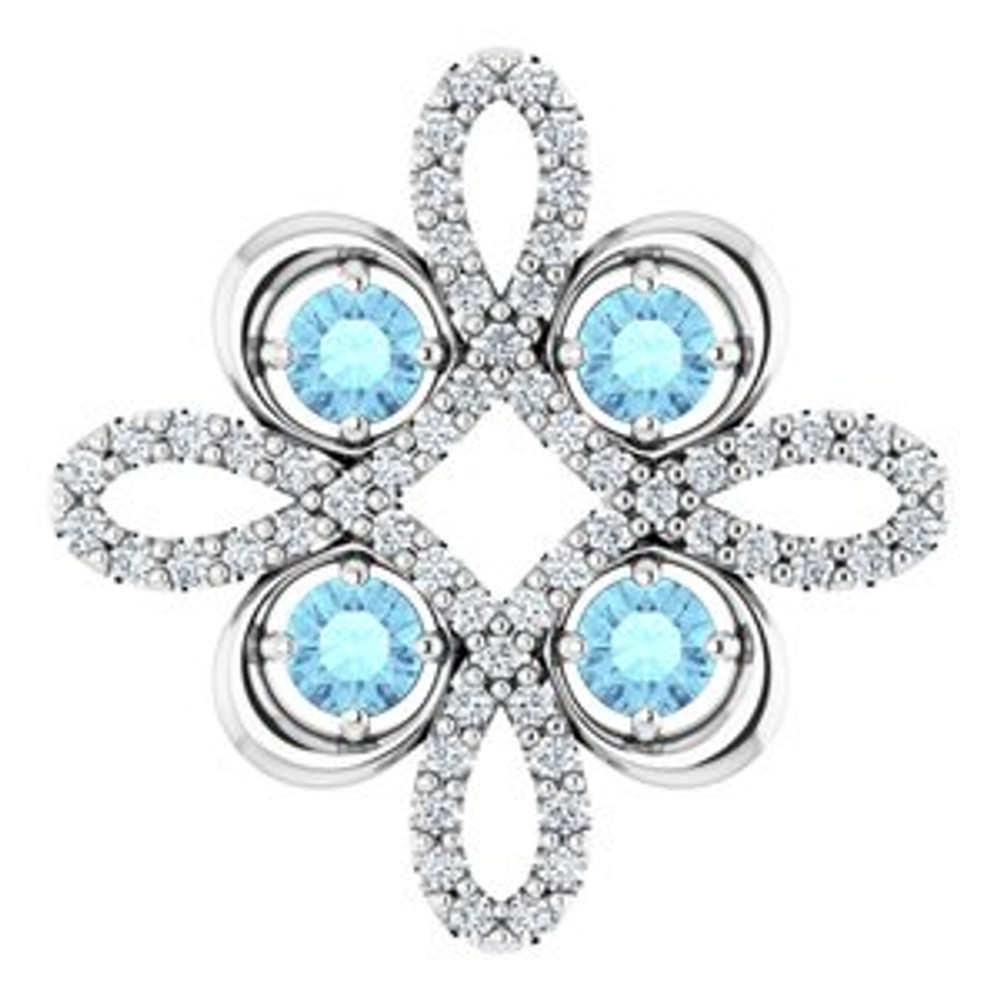 Charm your March-born girl with this beautiful gemstone pendant.