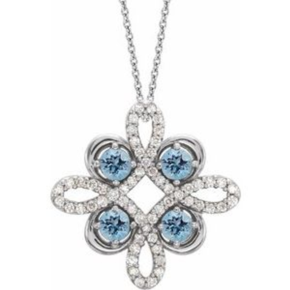 Charm your March-born girl with this beautiful gemstone pendant.