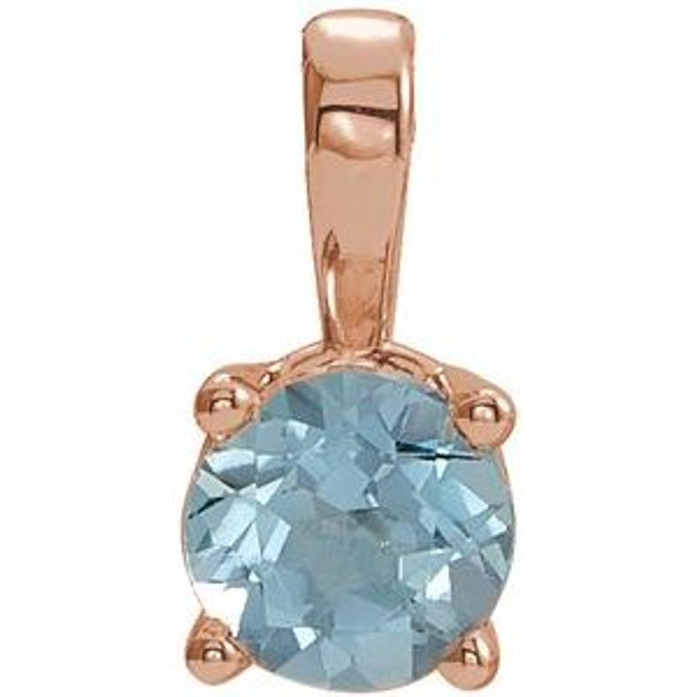 Charm your March-born girl with this beautiful gemstone pendant.
