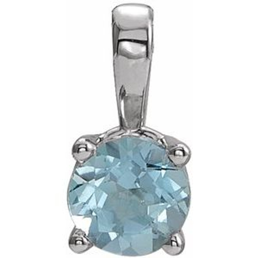 Charm your March-born girl with this beautiful gemstone pendant.