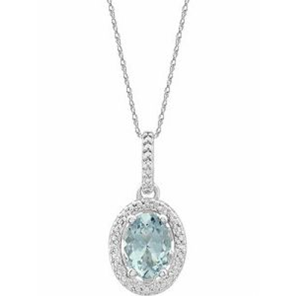 Charm your March-born girl with this beautiful gemstone pendant.