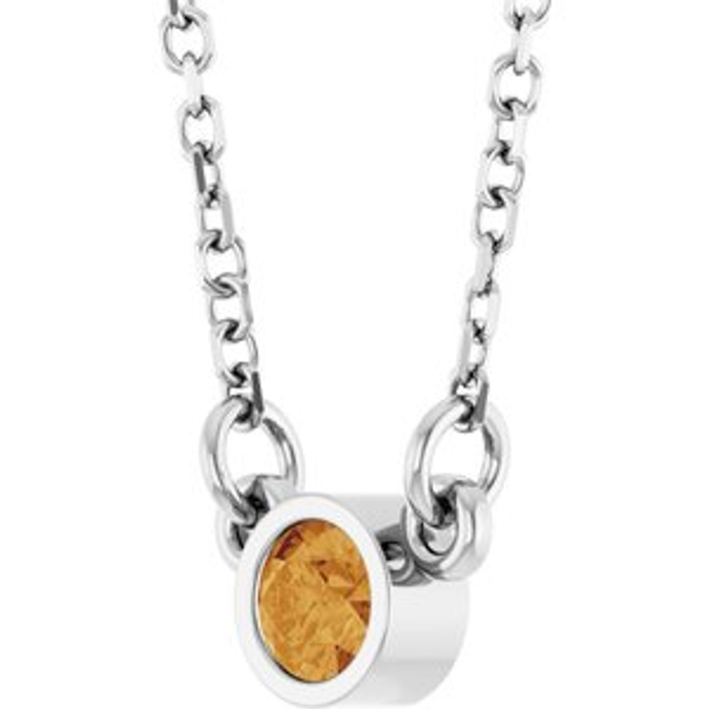 Celebrate their November birthday with this smart and stylish citrine pendant.