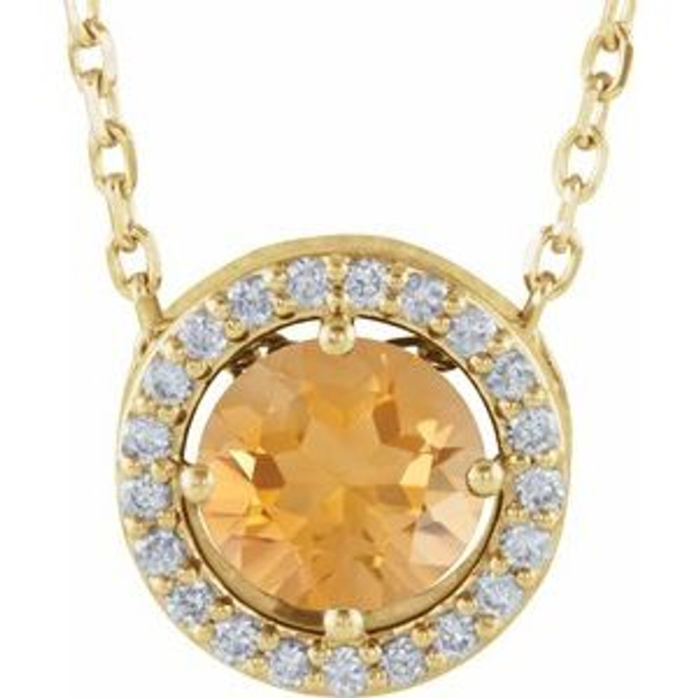 Celebrate their November birthday with this smart and stylish citrine pendant.