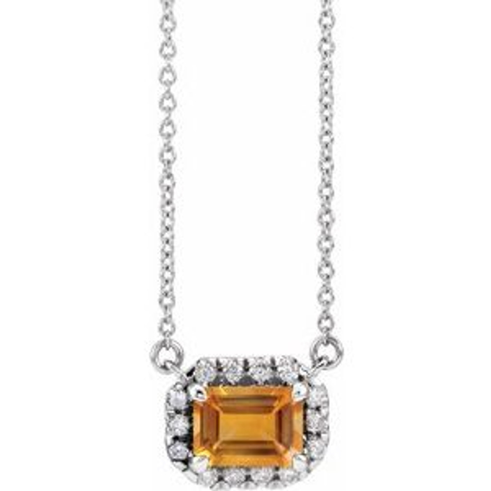 Celebrate their November birthday with this smart and stylish citrine pendant.