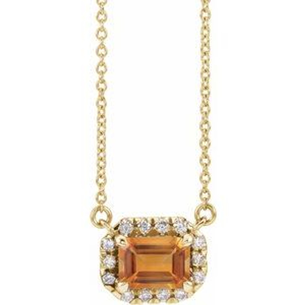 Celebrate their November birthday with this smart and stylish citrine pendant.