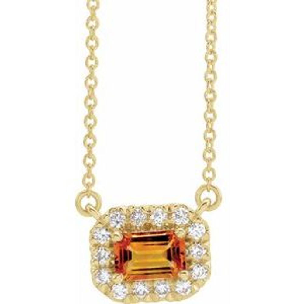 Celebrate their November birthday with this smart and stylish citrine pendant.