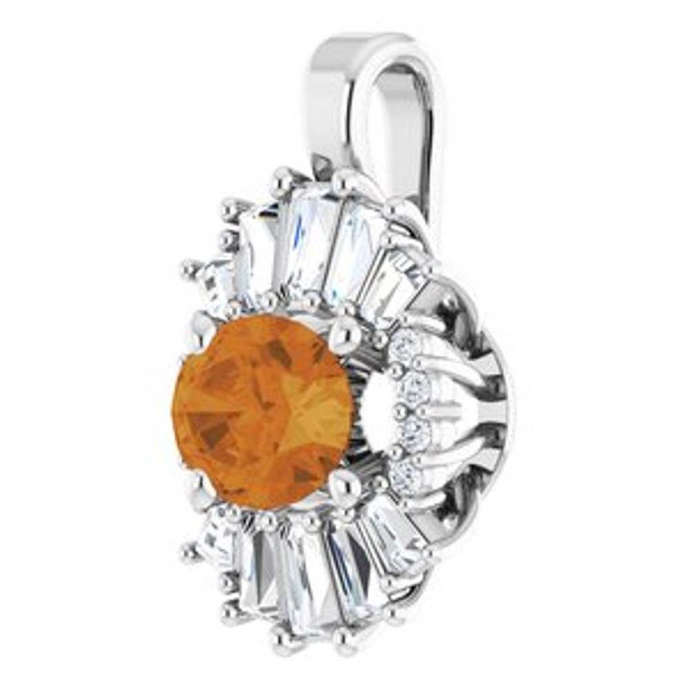 Celebrate their November birthday with this smart and stylish citrine pendant.
