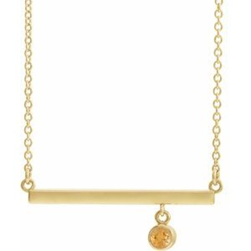 Celebrate their November birthday with this smart and stylish citrine pendant.