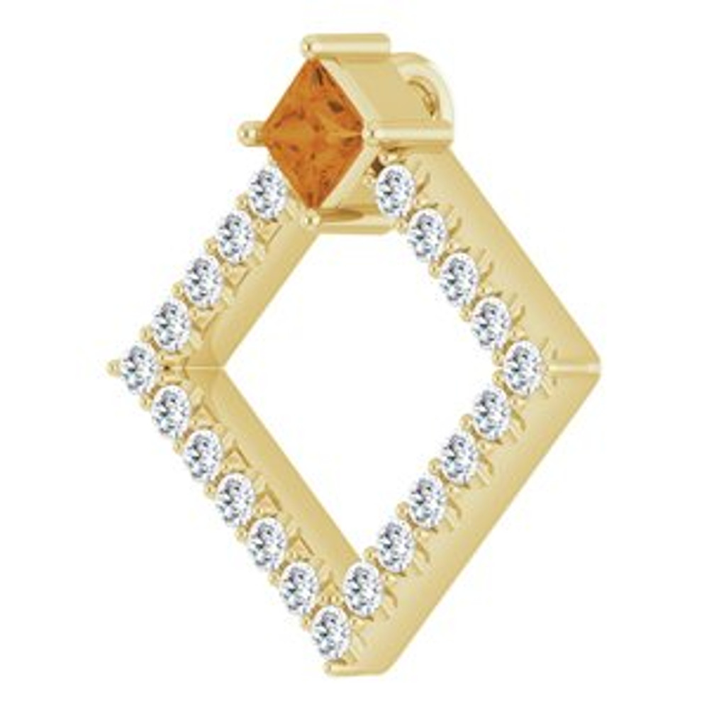 Celebrate their November birthday with this smart and stylish citrine pendant.