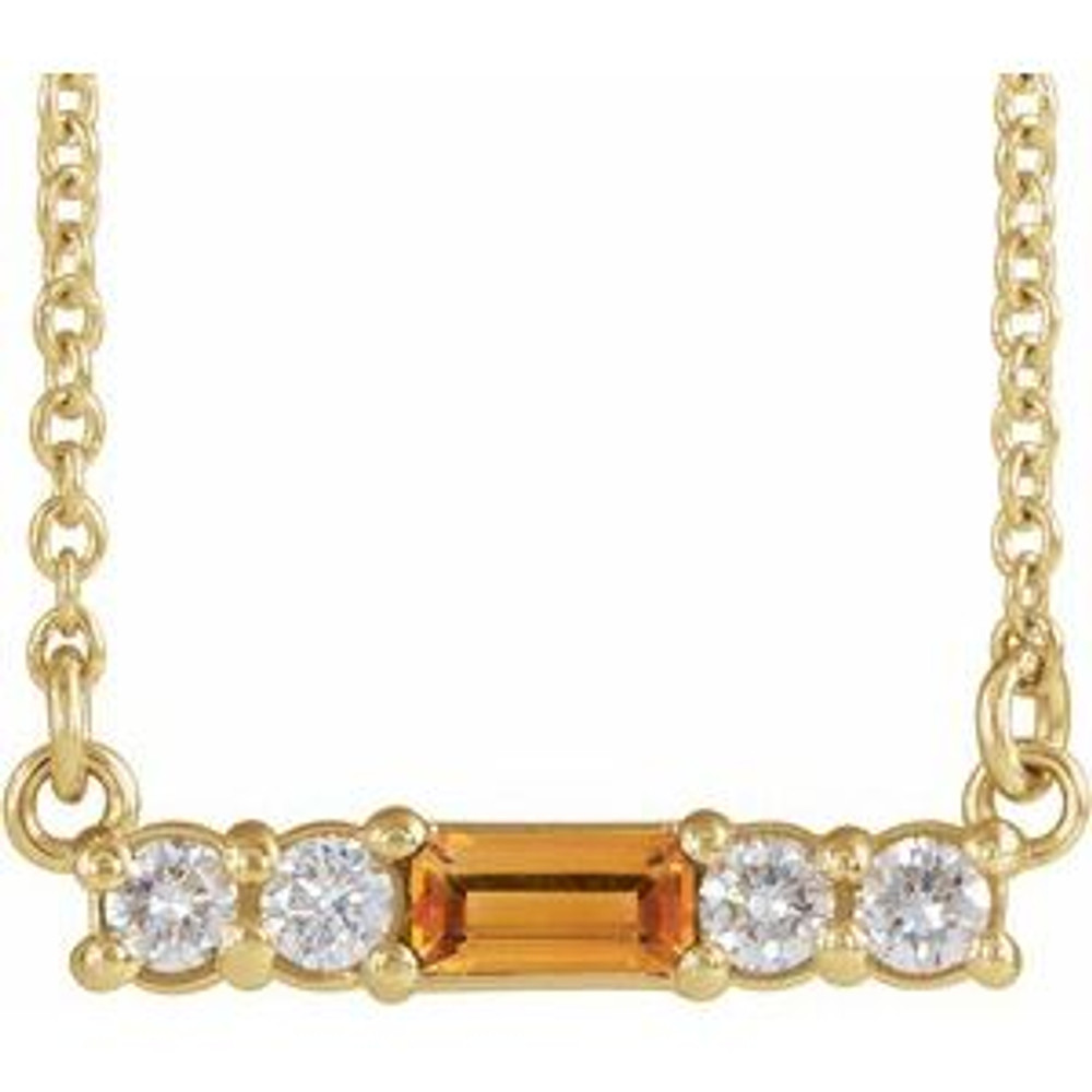 Celebrate their November birthday with this smart and stylish citrine pendant.