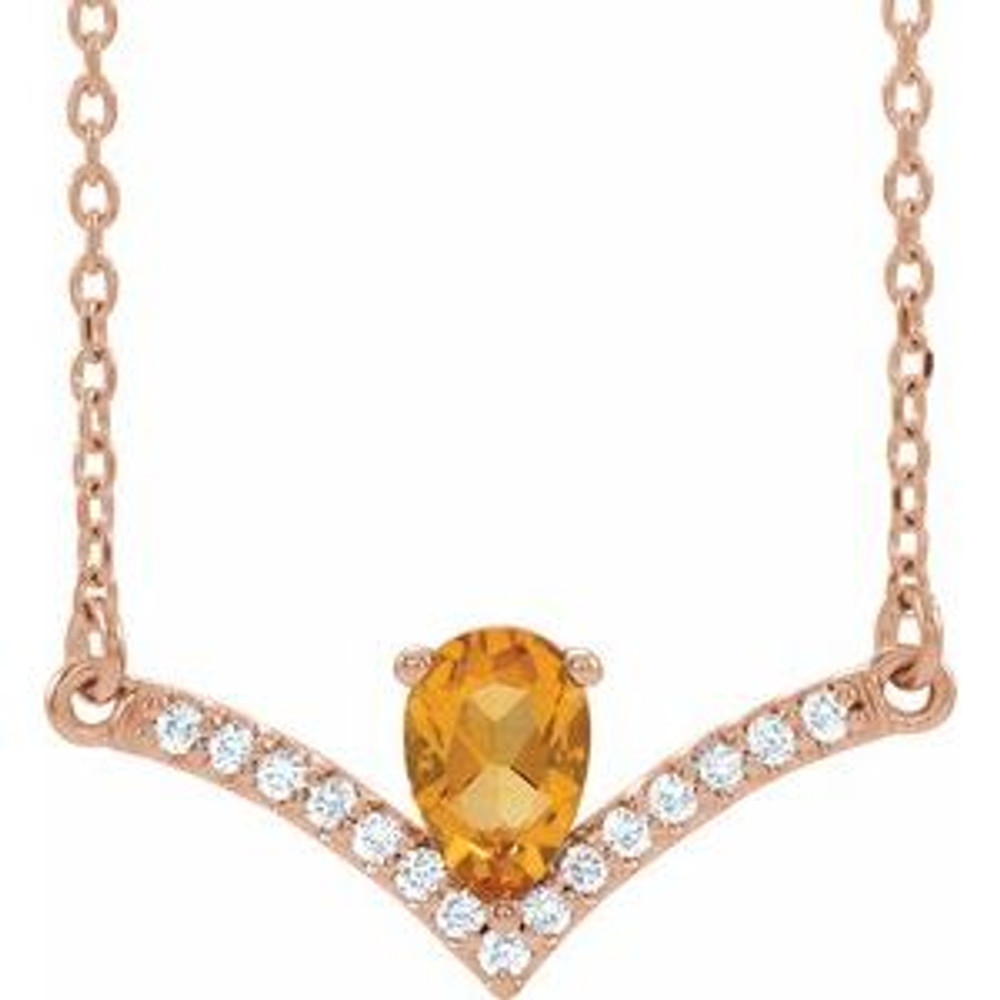 Celebrate their November birthday with this smart and stylish citrine pendant.