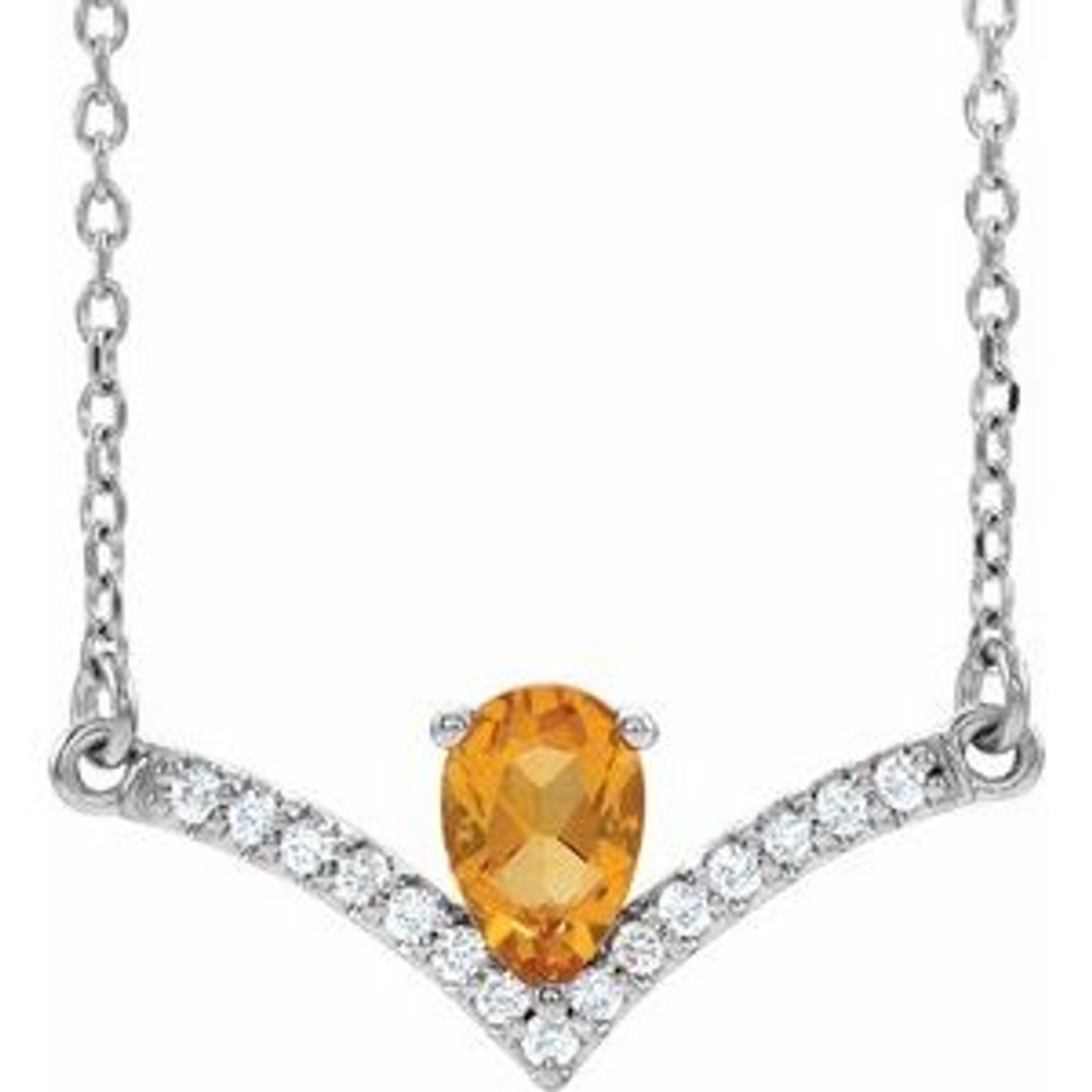 Celebrate their November birthday with this smart and stylish citrine pendant.