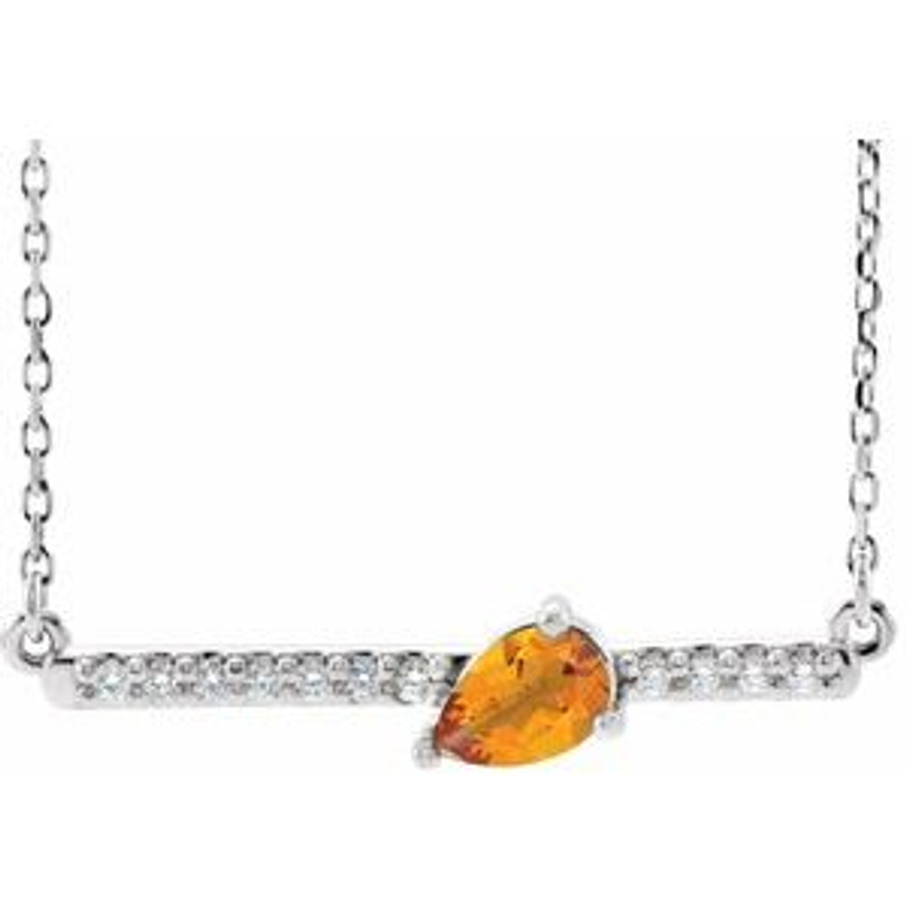 Celebrate their November birthday with this smart and stylish citrine pendant.