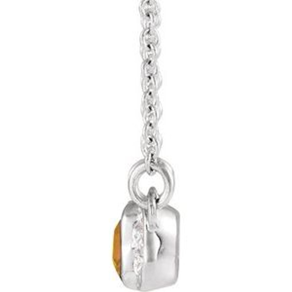 Celebrate their November birthday with this smart and stylish citrine pendant.