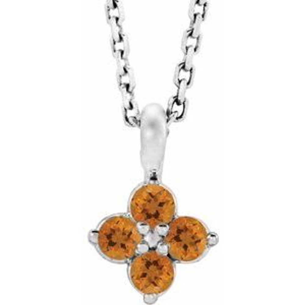 Celebrate their November birthday with this smart and stylish citrine pendant.