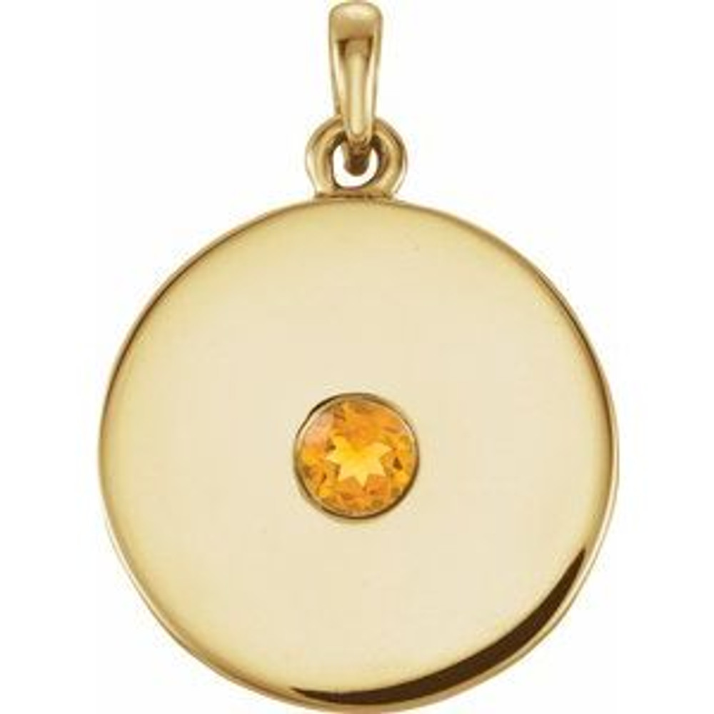 Celebrate their November birthday with this smart and stylish citrine pendant.