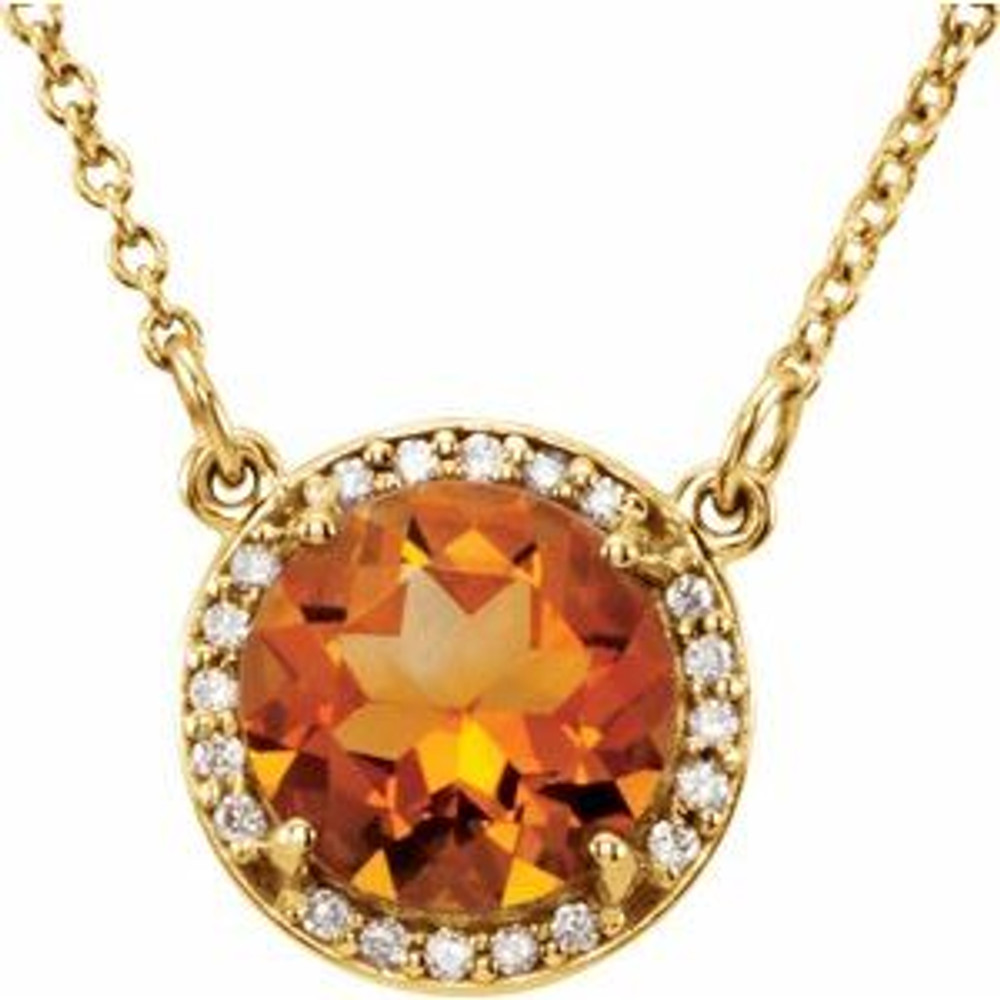 Celebrate their November birthday with this smart and stylish citrine pendant.