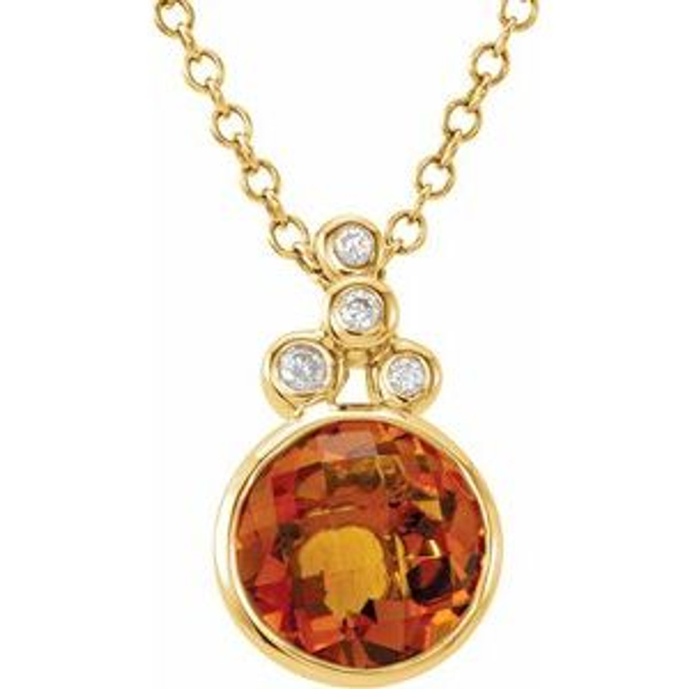 Celebrate their November birthday with this smart and stylish citrine pendant.