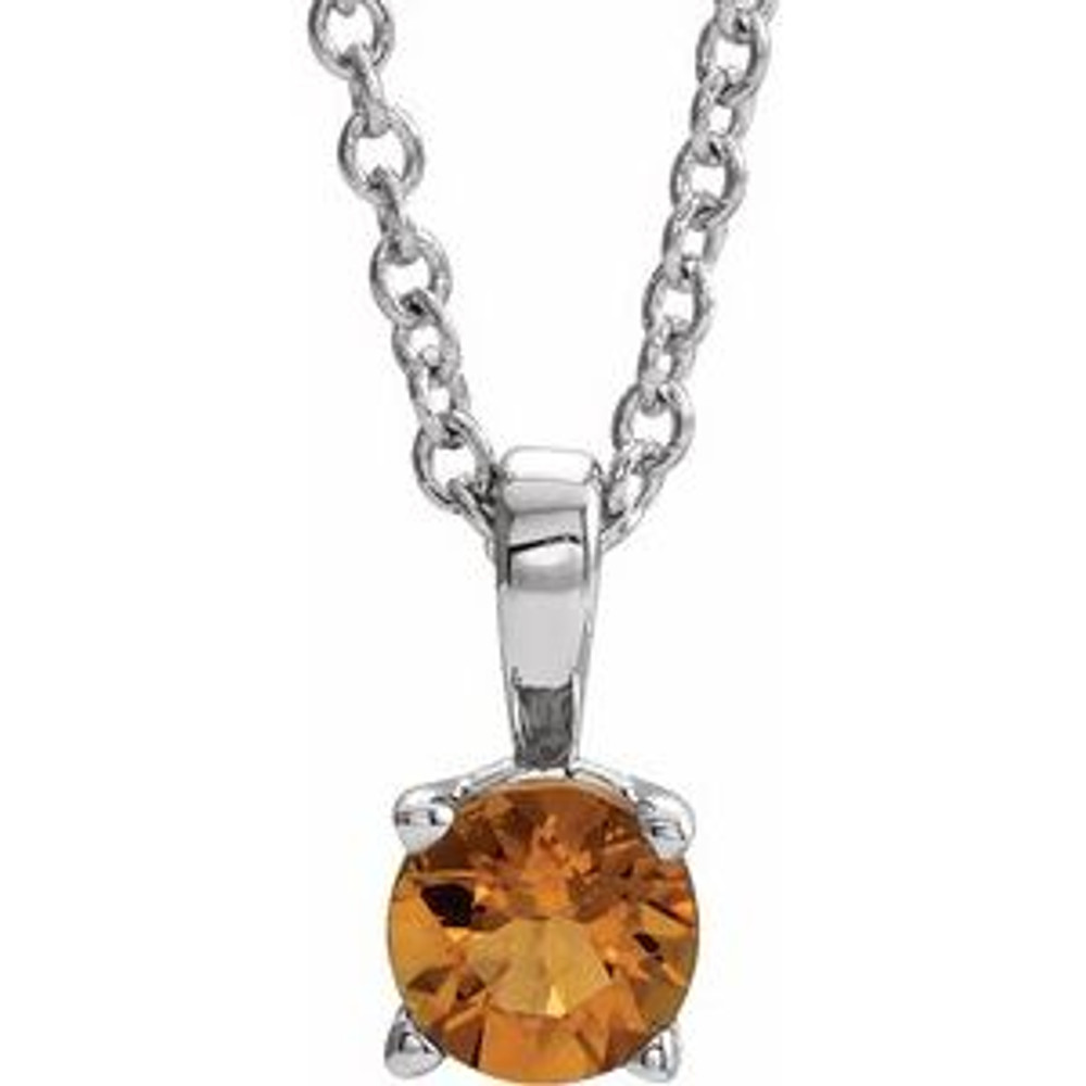 Celebrate their November birthday with this smart and stylish citrine pendant.