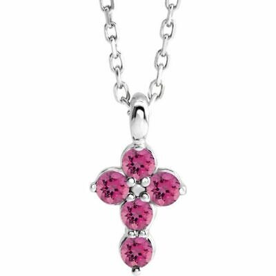 The Round Cross pendant is decorated with gemstones for a delicate, charming effect. A perfect gift to pay tribute to someone’s faith. An elegant 16-18" adjustable chain is included with this pendant.