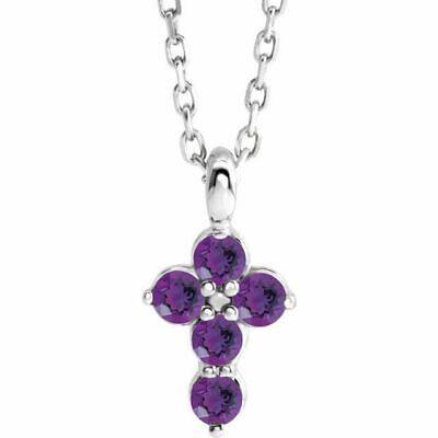 The Round Cross pendant is decorated with gemstones for a delicate, charming effect. A perfect gift to pay tribute to someone's faith. An elegant 16-18" adjustable chain is included with this pendant.