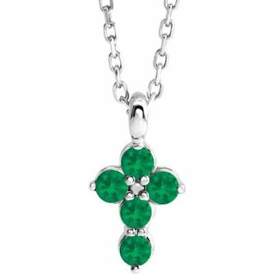 The Round Cross pendant is decorated with gemstones for a delicate, charming effect. A perfect gift to pay tribute to someone's faith. An elegant 16-18" adjustable chain is included with this pendant.