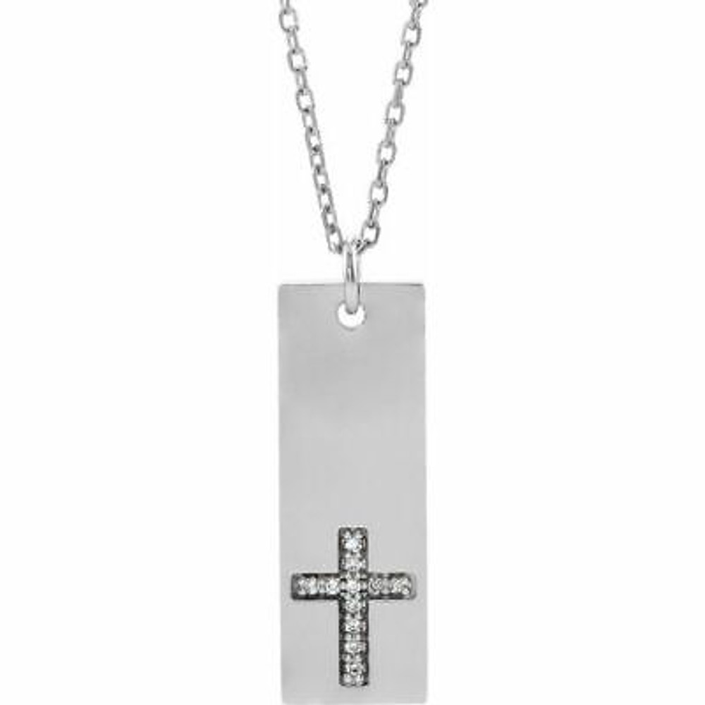 Simple and stylish, this cross pendant is a sparkling reflection of her faith.