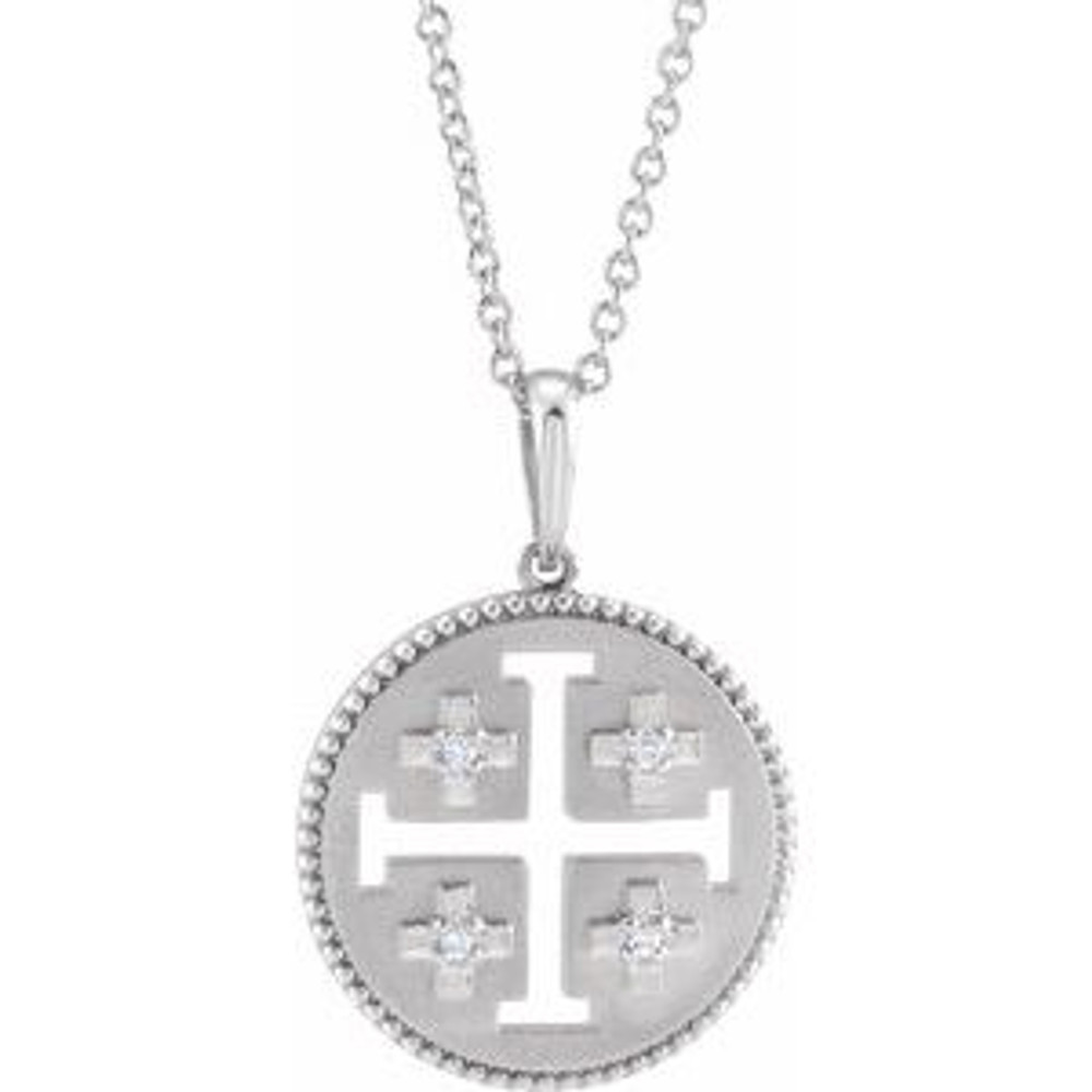 Simple and stylish, this cross pendant is a sparkling reflection of her faith.