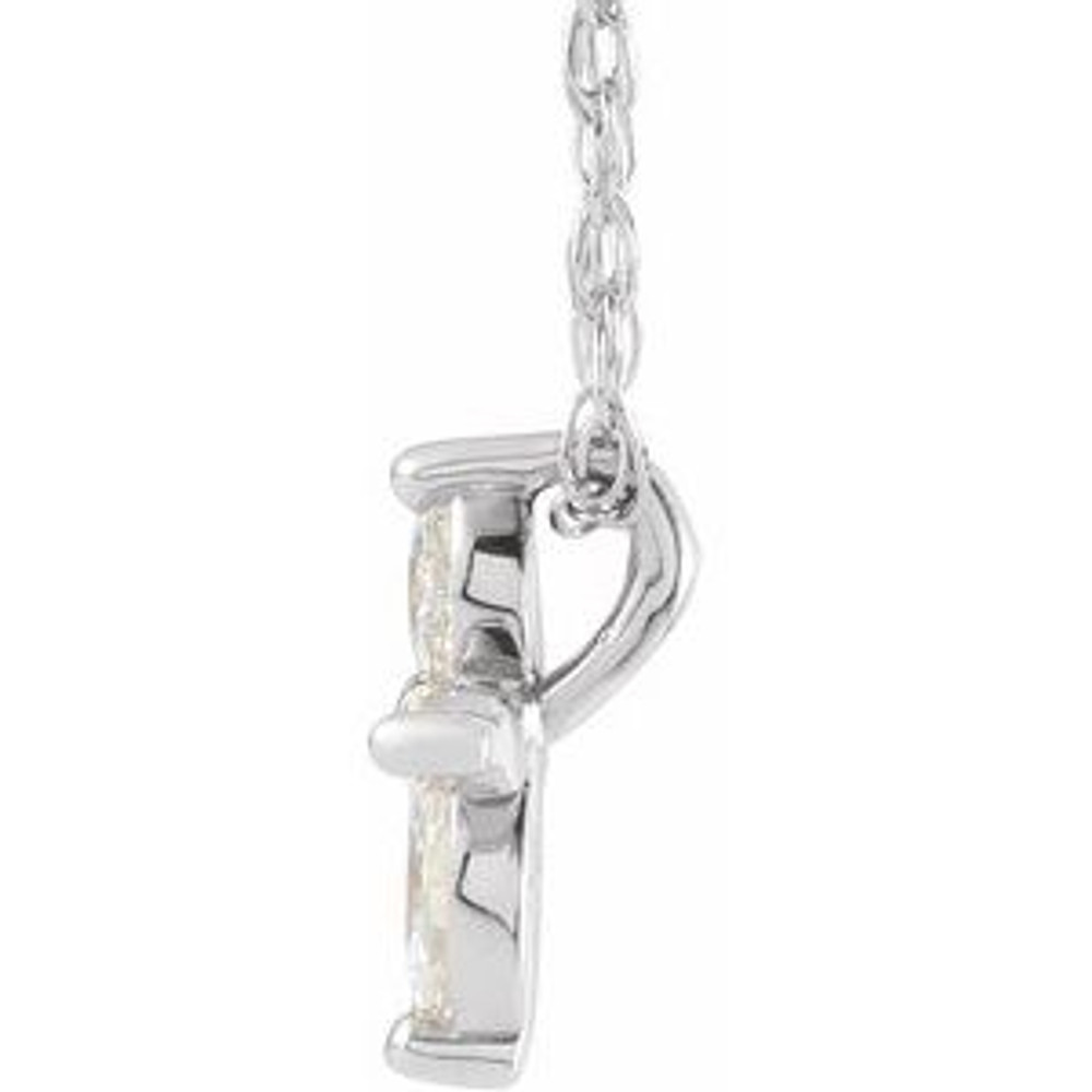 Simple and stylish, this cross pendant is a sparkling reflection of her faith.