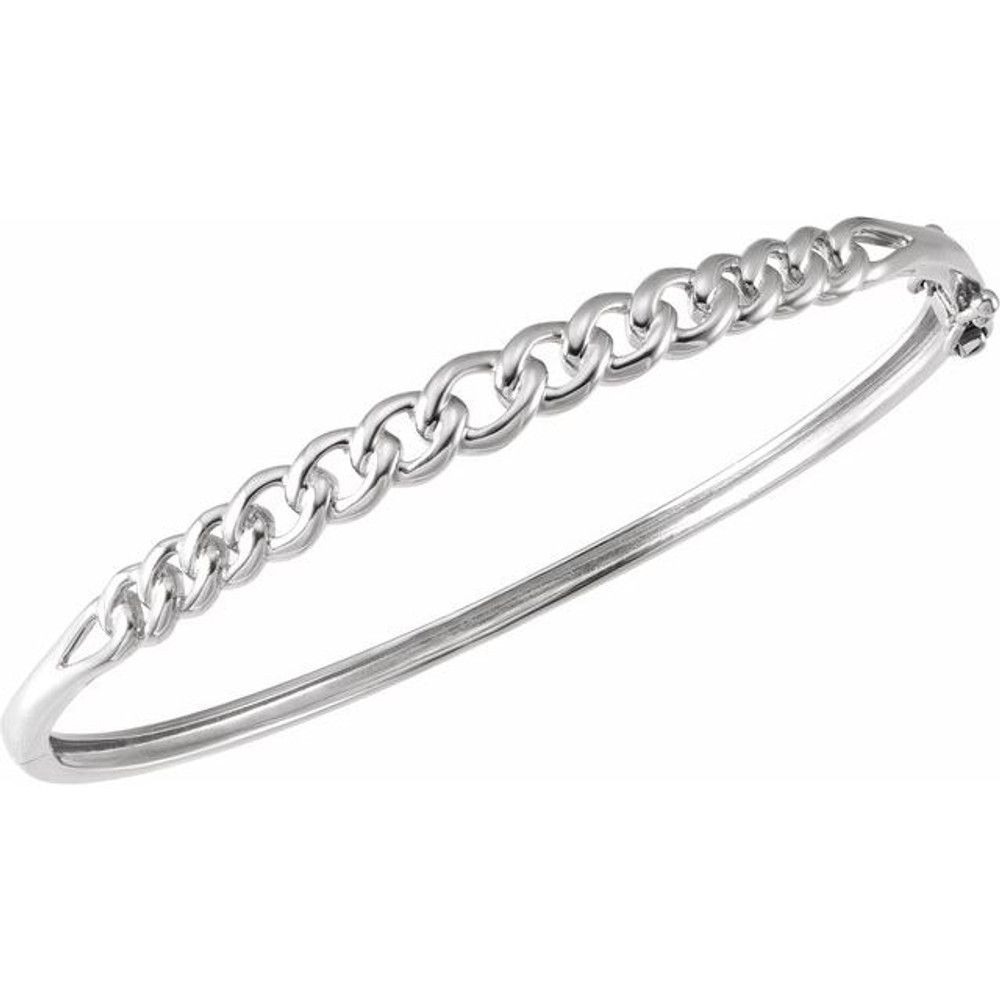 Complement any attire with this bangle  bracelet in 14K white gold