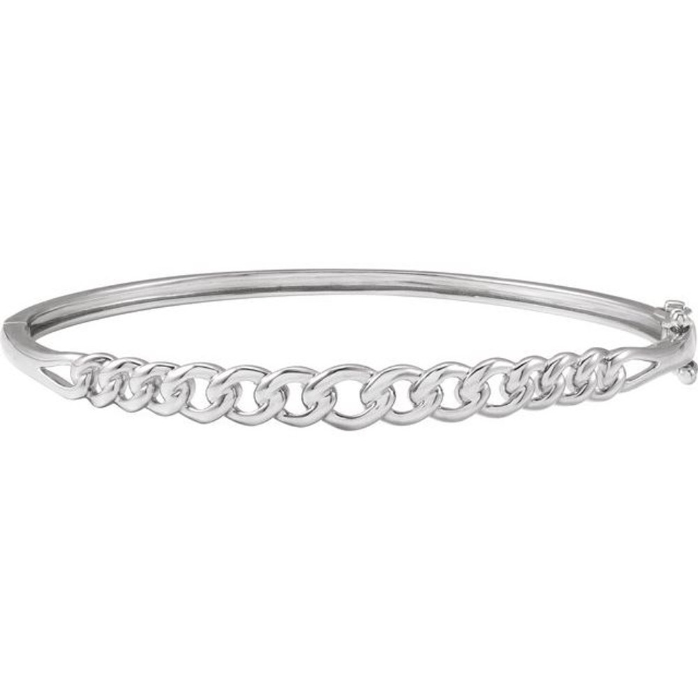 Complement any attire with this bangle  bracelet in 14K white gold