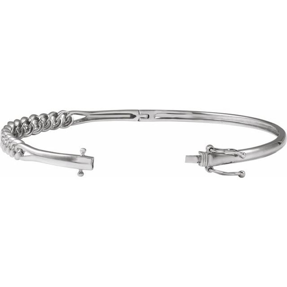 Complement any attire with this bangle  bracelet in 14K white gold
