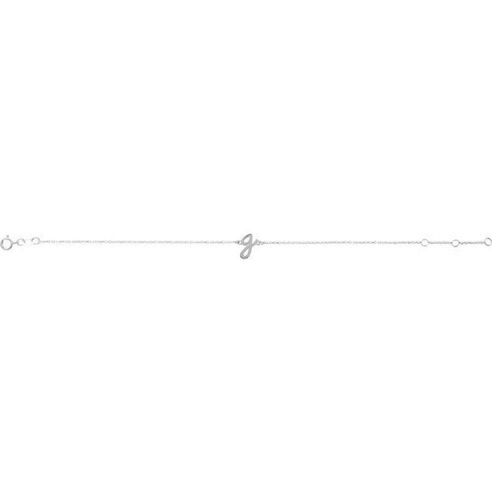 Polish off your favorite looks with this white gold initial bracelet.