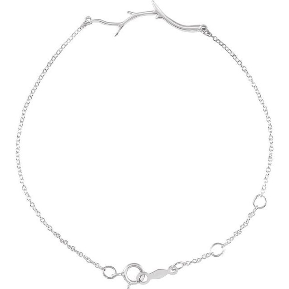 This sterling silver branch bar bracelet elevates any attire.